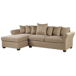 Ecksofa Polsterbezug beige rechtsseitig VIKNA