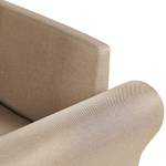 Ecksofa Polsterbezug beige rechtsseitig VIKNA