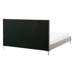 Bett mit Lattenrost Samtstoff AMBERT 140 x 200 cm Grau