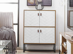 Schrank NUEVA 100 cm Hellbraun / Weiss