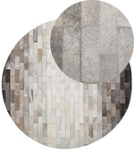 Teppich Kuhfell braun / beige ⌀ 140 cm Patchwork Kurzflor DUTLAR