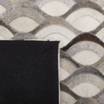 Teppich Kuhfell braun / beige 140 x 200 cm Patchwork Kurzflor KIRCA