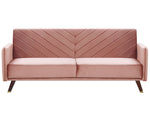 Schlafsofa Samtstoff Rosa SENJA