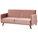 Schlafsofa Samtstoff Rosa SENJA