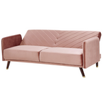 Schlafsofa Samtstoff Rosa SENJA