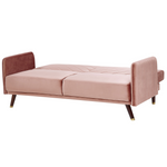 Schlafsofa Samtstoff Rosa SENJA
