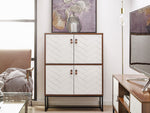 Schrank NUEVA 100 cm Dunkelbraun / Weiss