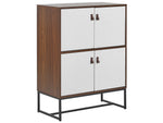Schrank NUEVA 100 cm Dunkelbraun / Weiss