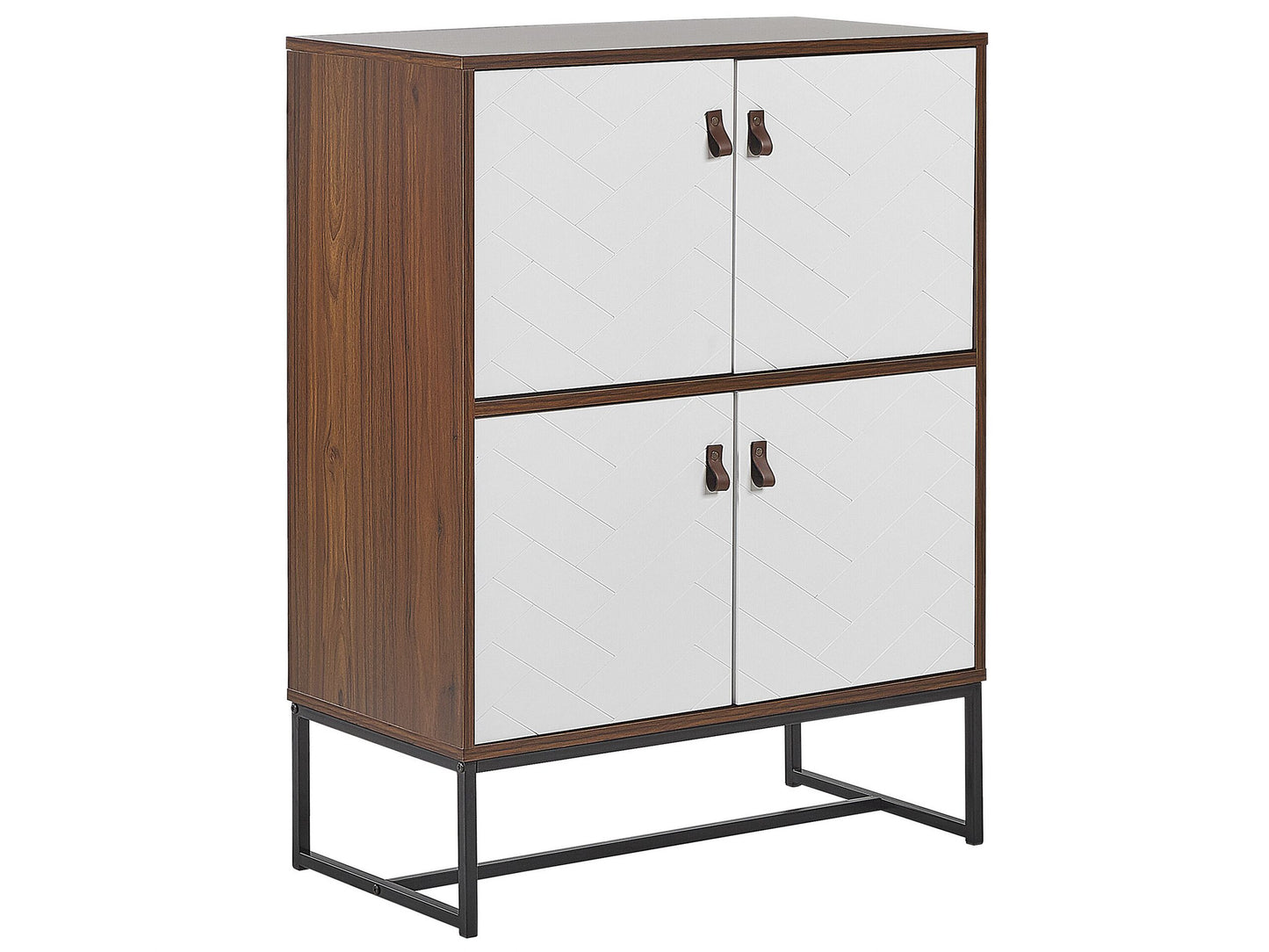 Schrank NUEVA 100 cm Dunkelbraun / Weiss