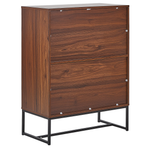 Schrank NUEVA 100 cm Dunkelbraun / Weiss
