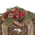 Weihnachtsdeko Rattan rot Geschenk 2er Set INARI