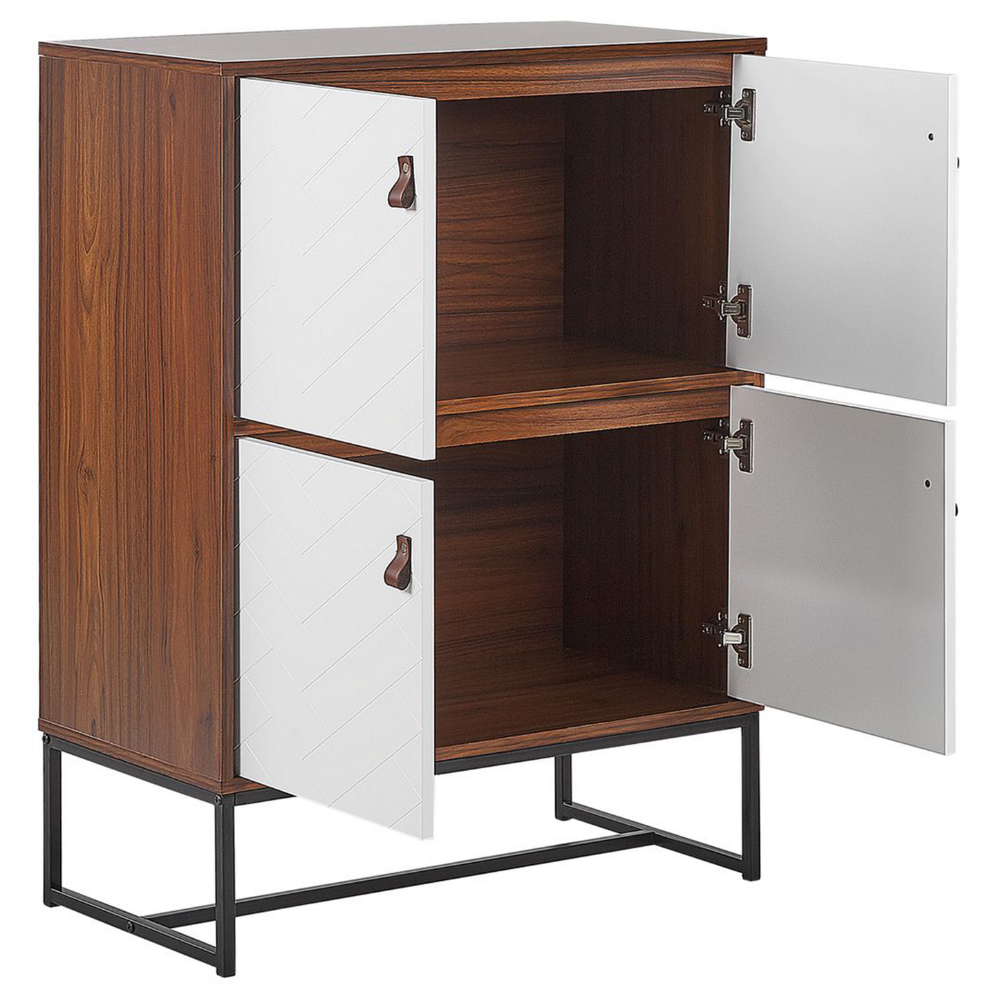 Schrank NUEVA 100 cm Dunkelbraun / Weiss