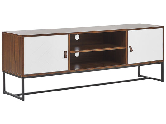 TV-Möbel NUEVA Dunkelbraun / Weiss