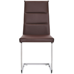 2er Set Kunstleder Freischwinger Stuhl Dunkelbraun ROCKFORD