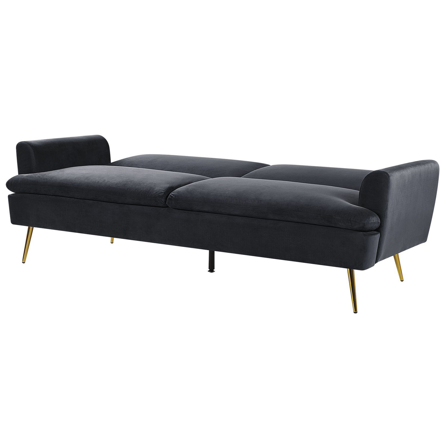 Schlafsofa 3-Sitzer Samtstoff schwarz VETTRE
