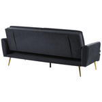 Schlafsofa 3-Sitzer Samtstoff schwarz VETTRE
