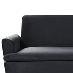 Schlafsofa 3-Sitzer Samtstoff schwarz VETTRE