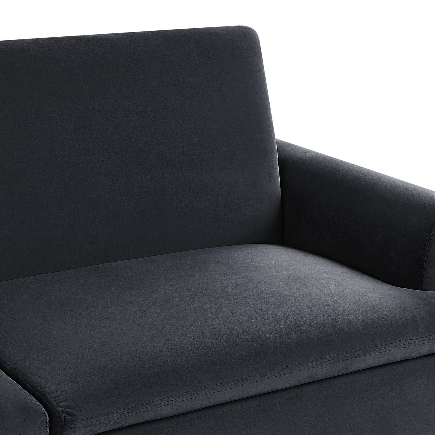 Schlafsofa 3-Sitzer Samtstoff schwarz VETTRE