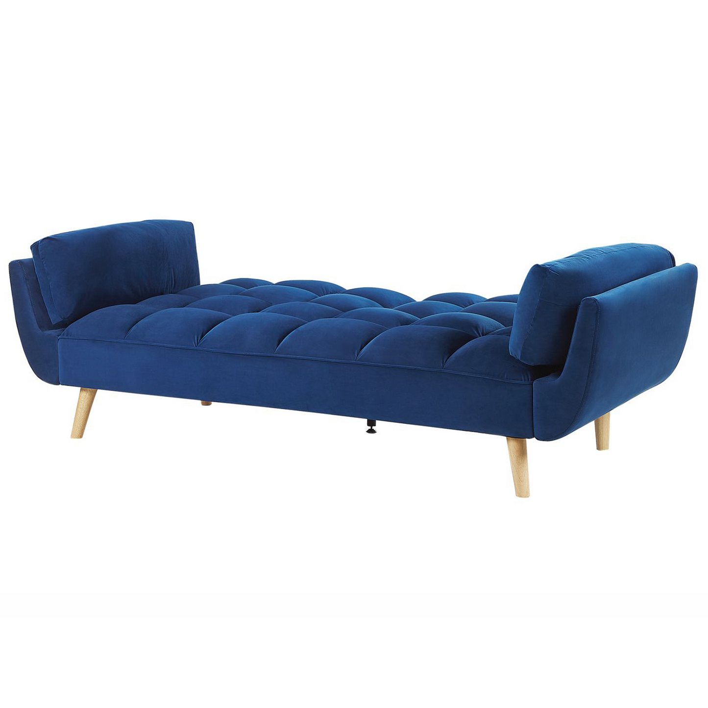 3-Sitzer Schlafsofa Samtstoff marineblau ASBY