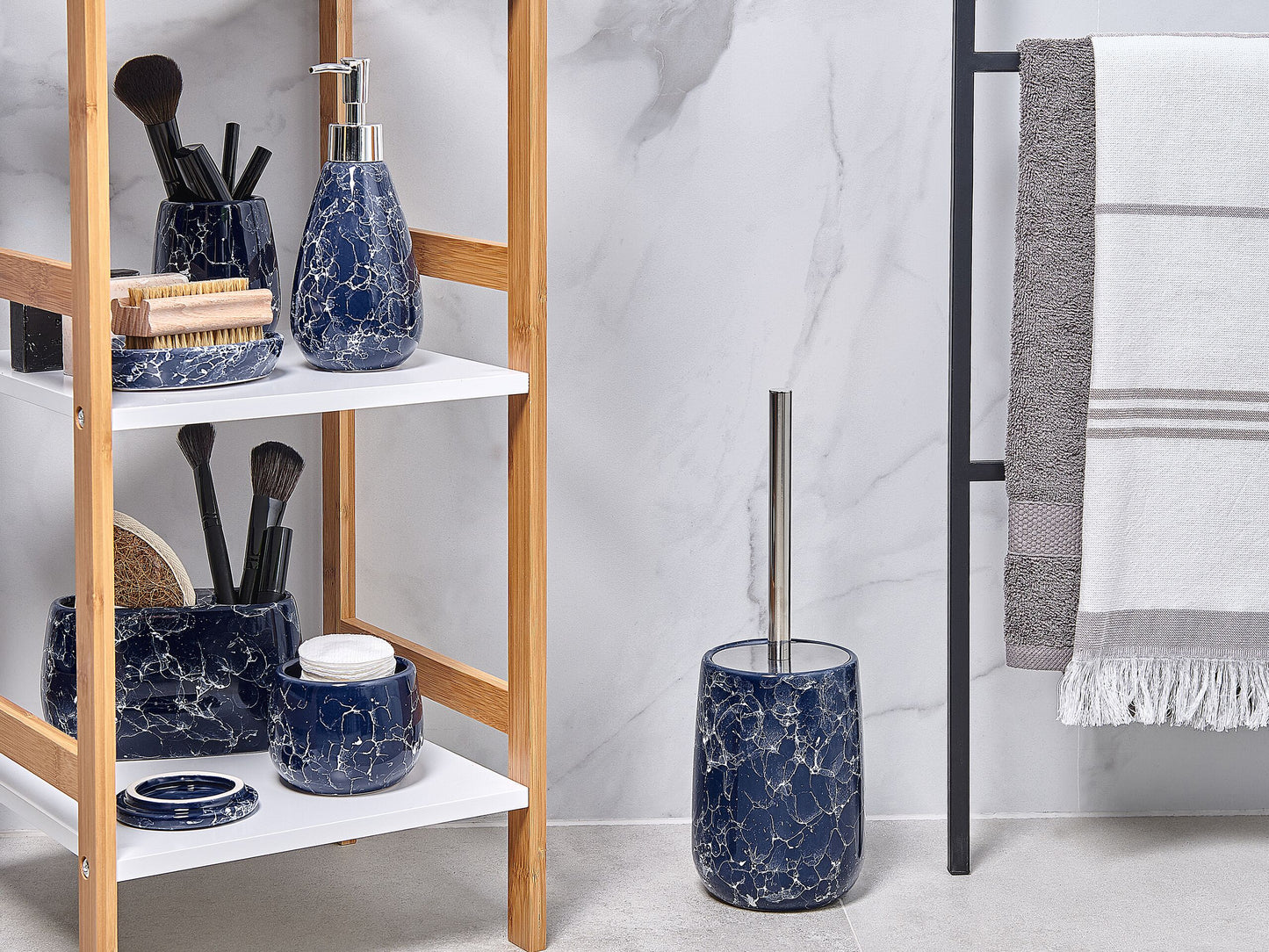 Badaccessoires Set 6-teilig ANTUCO Keramik Blau