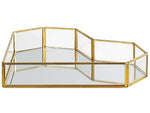 Dekotablett Glas gold Herzform Spiegeleffekt PONTIVY