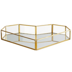 Dekotablett Glas gold Herzform Spiegeleffekt PONTIVY