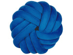 Dekokissen AKOLA Samtstoff 30 x 30 cm Blau Ohne Muster