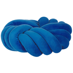Dekokissen AKOLA Samtstoff 30 x 30 cm Blau Ohne Muster