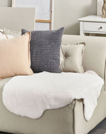 Kunstfell-Teppich Kaninchen weiss 90 cm UNDARA