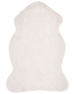 Kunstfell-Teppich Kaninchen weiss 90 cm UNDARA