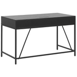 Schreibtisch schwarz / heller Holzfarbton 120 x 60 cm 2 Schubladen JENA