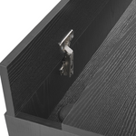 Schreibtisch schwarz / heller Holzfarbton 120 x 60 cm 2 Schubladen JENA