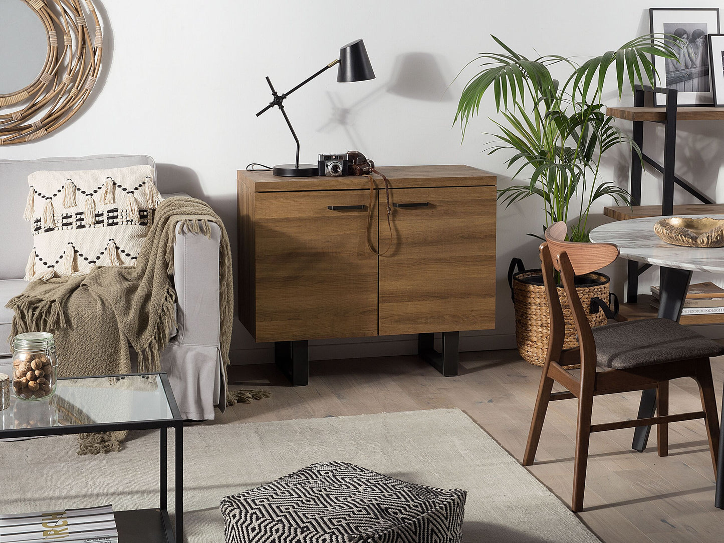 Schrank TIMBER 79 cm Holzoptik Dunkelbraun