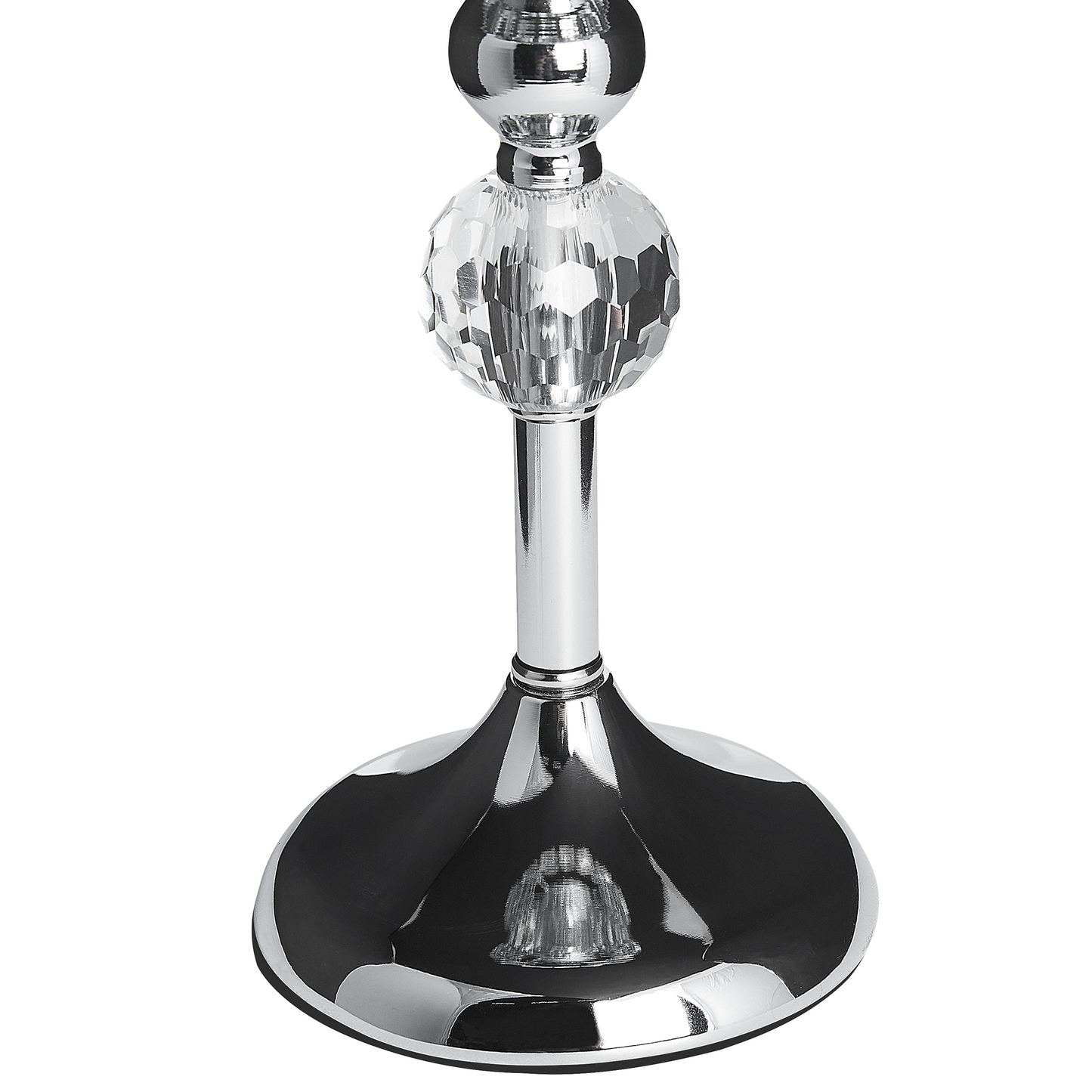 Kerzenständer AVORD Glas 33 cm Silber