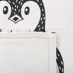 Kinderteppich Baumwolle weiss / schwarz 60 x 90 cm Pinguin-Muster HAJDARABAD