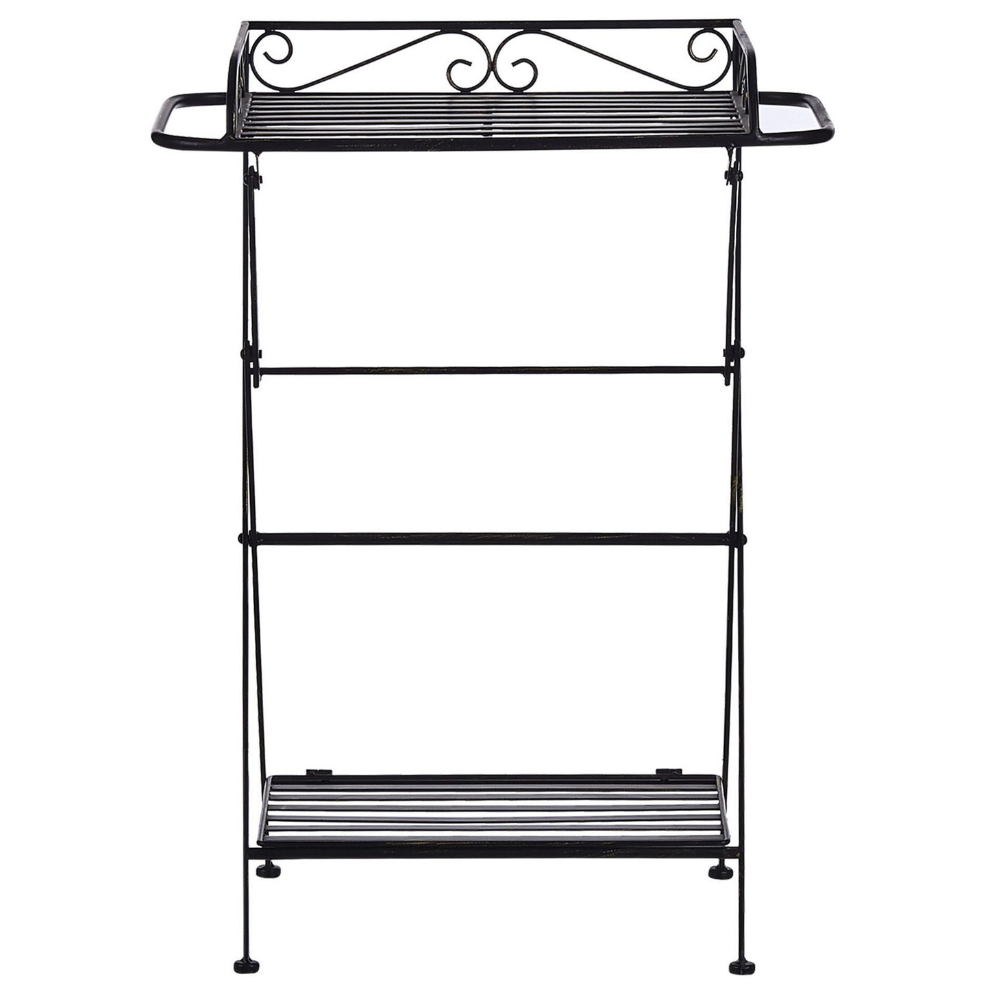 Beistelltisch Antik Optik schwarz rechteckig 35 x 40 cm ANCUD