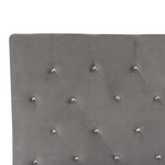 Bett mit Stauraum Samtstoff AMIENS 160 x 200 cm Grau