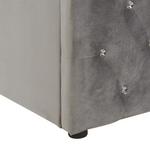 Bett mit Stauraum Samtstoff AMIENS 160 x 200 cm Grau