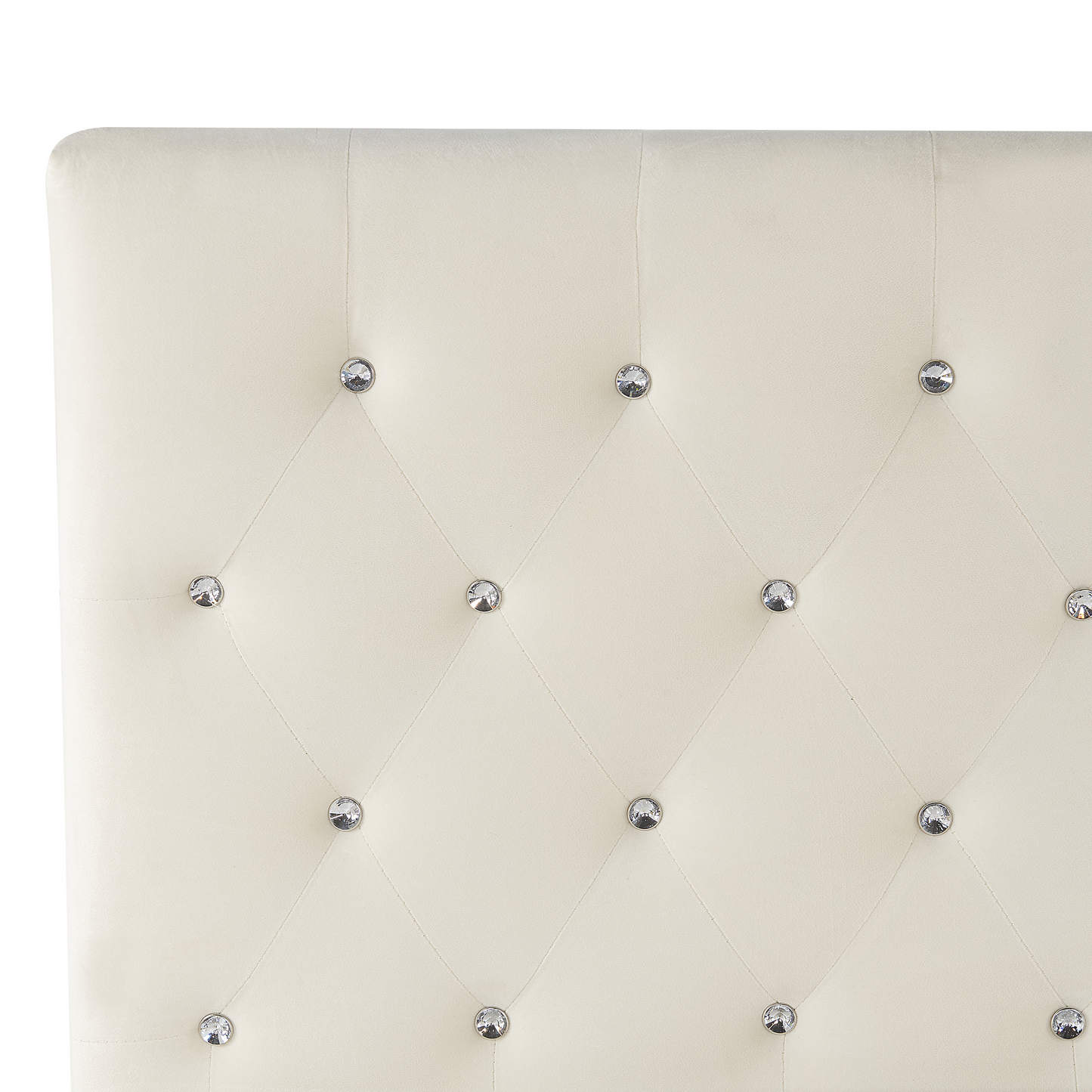 Bett mit Stauraum Samtstoff AMIENS 180 x 200 cm Hellbeige