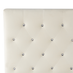 Bett mit Stauraum Samtstoff AMIENS 180 x 200 cm Hellbeige