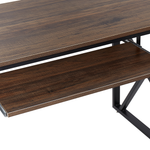 Schreibtisch schwarz / dunkler Holzfarbton 120 x 60 cm DARBY