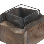 Kerzenständer 2er Set PLATEROS Holz 15/12 cm Dunkelbraun