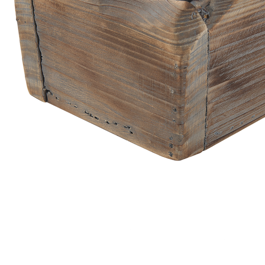 Kerzenständer 2er Set PLATEROS Holz 15/12 cm Dunkelbraun