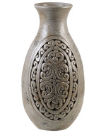 Dekovase MEGARA Keramik 51 cm Grau