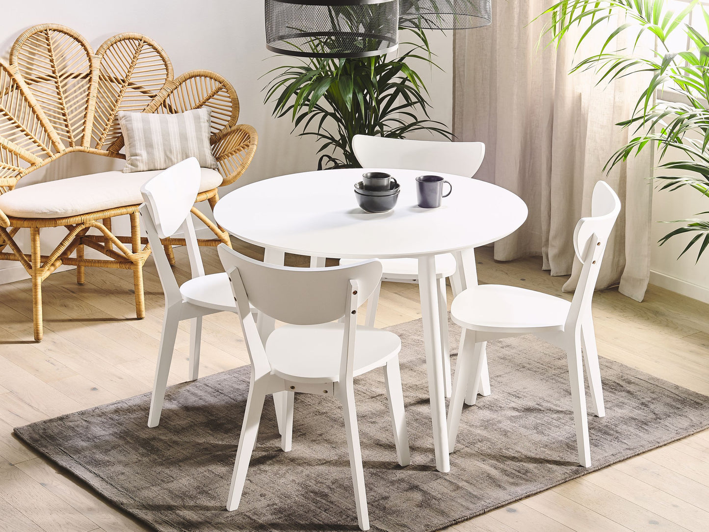 Esstisch ROXBY Weiss 100 cm 100 cm