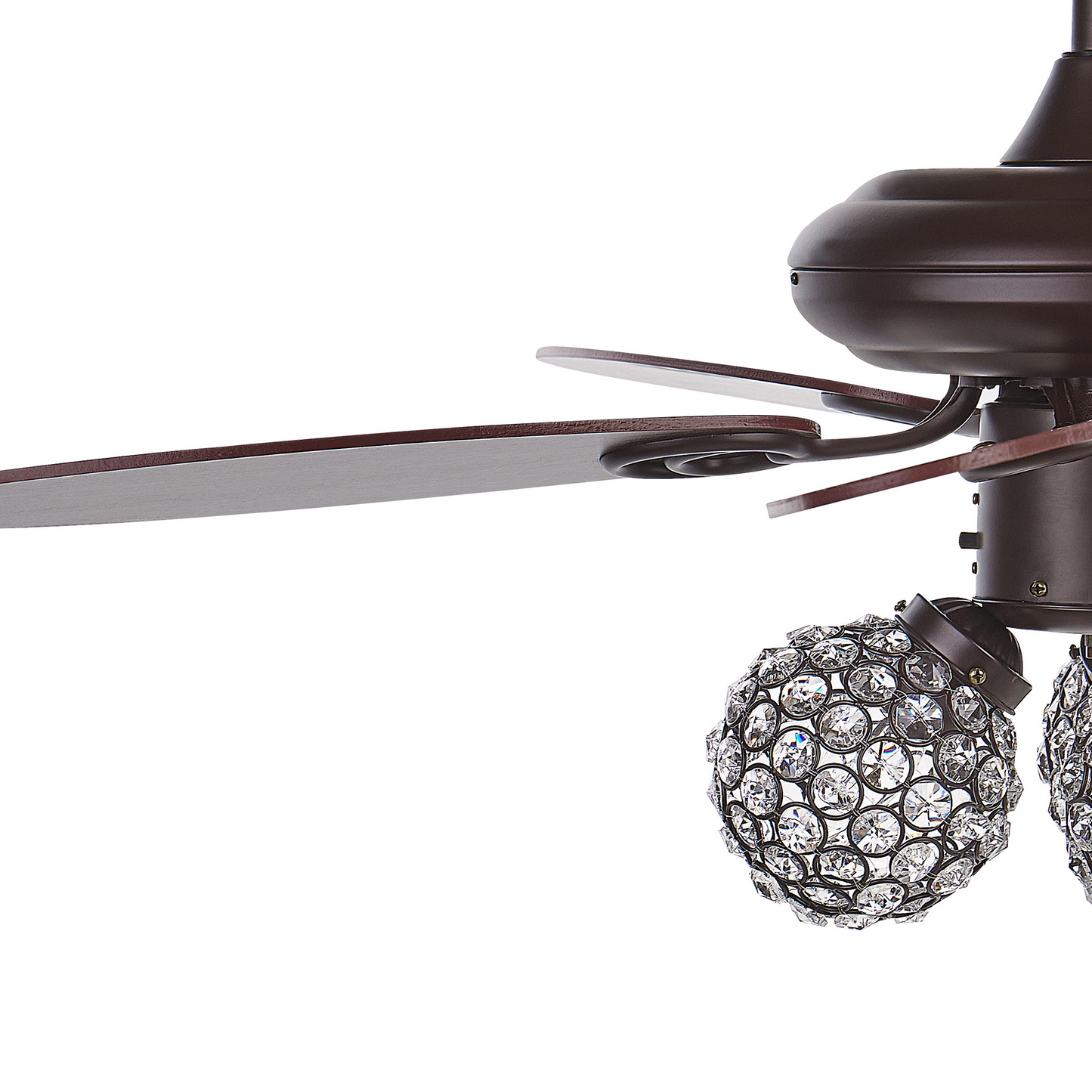 Deckenventilator mit Licht braun / dunkler Holzfarbton HEILONG