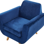 Bezug für Sessel BERNES Samtstoff Marineblau