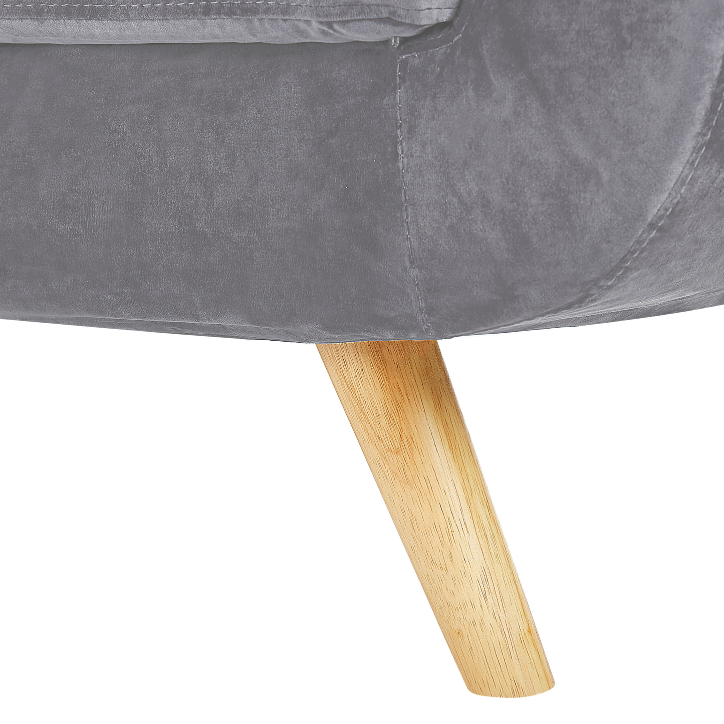 Bezug für 2-Sitzer Sofa BERNES Samtstoff Grau