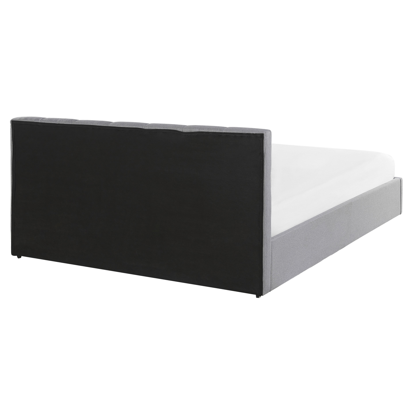 Bett mit Stauraum Stoff DREUX 160 x 200 cm Hellgrau