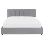 Bett mit Stauraum Stoff DREUX 160 x 200 cm Hellgrau